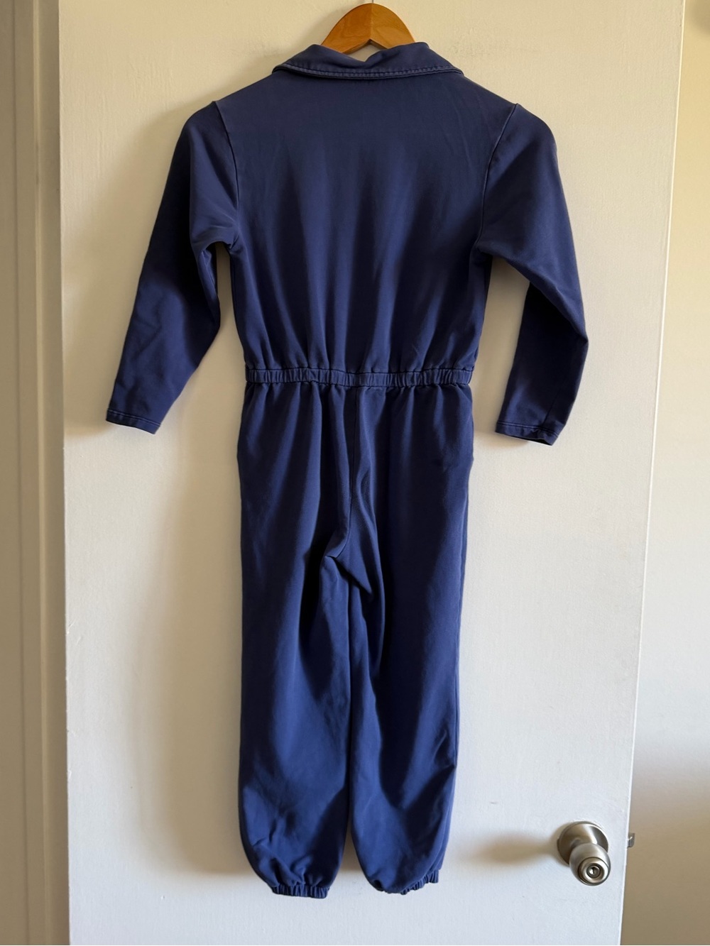 Boden Kids Girls Navy Blue Terry Cotton Long Sleeve Jumpsuit size 7-8Y EUC - Picture 3 of 7